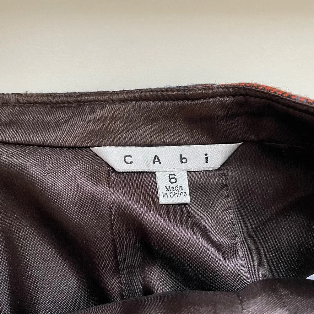 CAbi Blue and Black Plaid Pencil Skirt - Picture 9 of 11